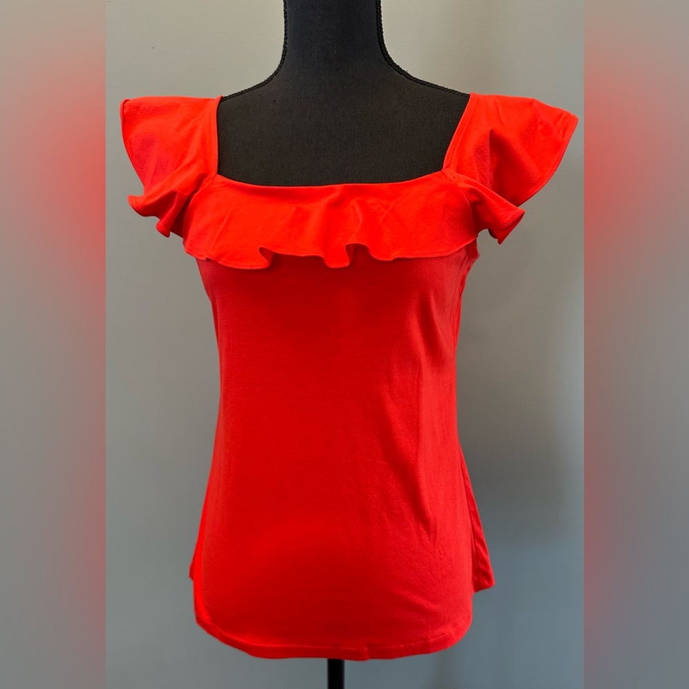 Ann Taylor ruffle neck top